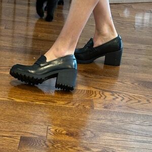 Dirty Laundry Chunky Black Loafers